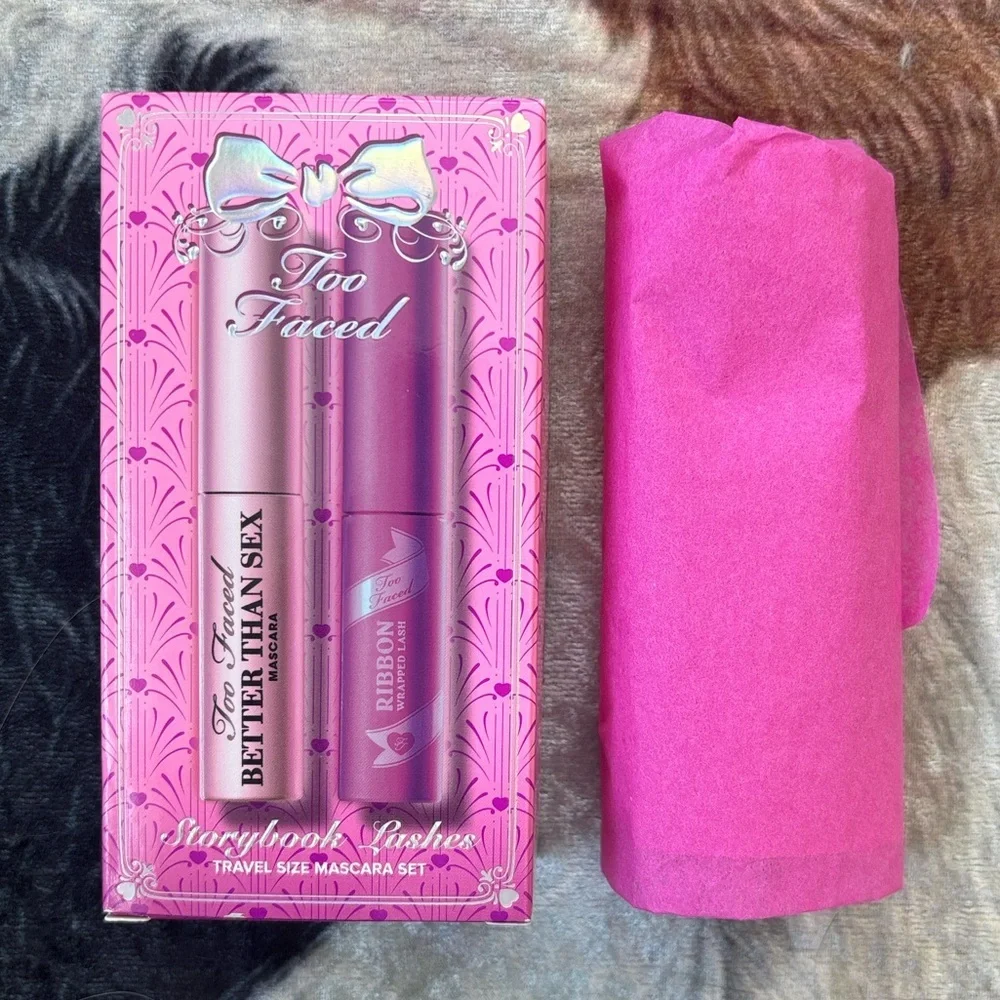 Brand New Too Faced Travel Size Mascara Set Better Than Sex Ribbon Wrapped Lash